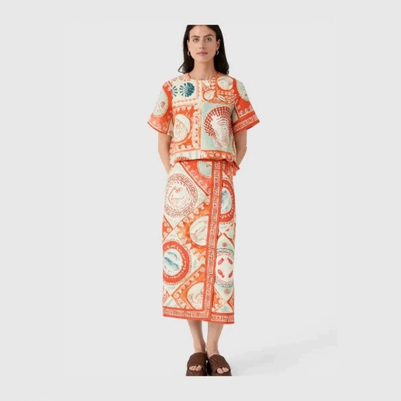 New Women Unique Original Flor - Midi Skirt Floral recension och pris