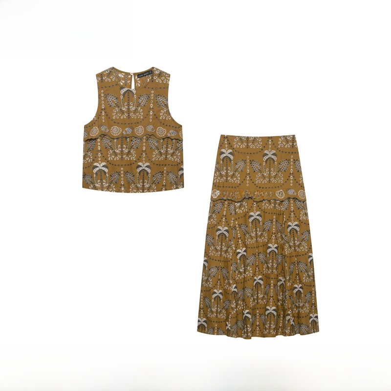 Spring Summer New Women's Fash - Midi Skirt Floral recension och pris